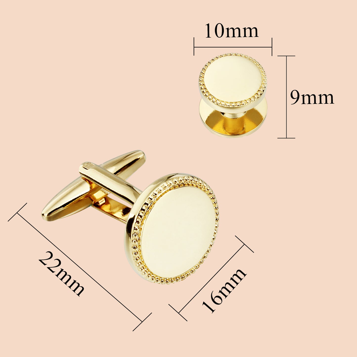 HAWSON Shinny Cufflinks and Studs Set for Men