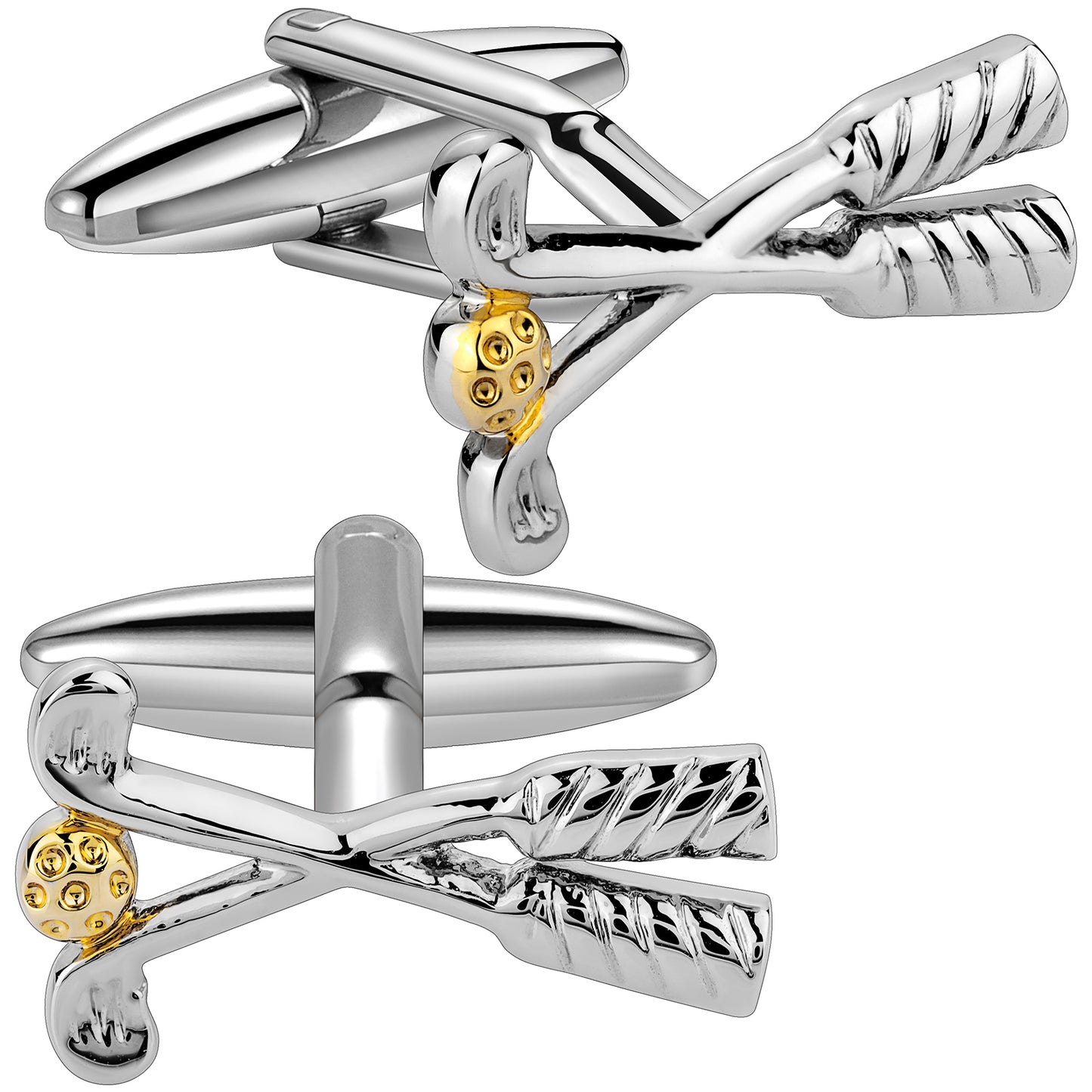 Golf club cufflinks for men