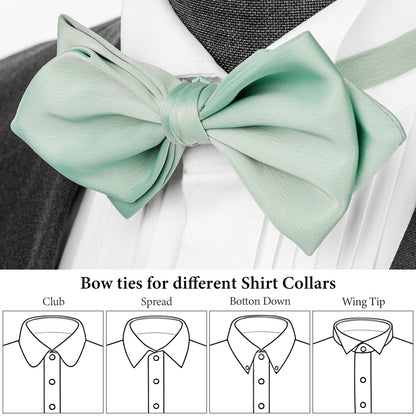 Light green Bow Tie Adjustable Bow Tie Mens Adult Bowtie