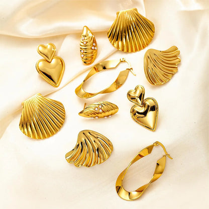 Wholesale Gold Heart & Shell Earrings | Multi-Style Mix & Match