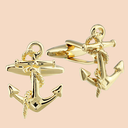 HAWSON Novelty Anchor Cufflinks and Studs Set for Men