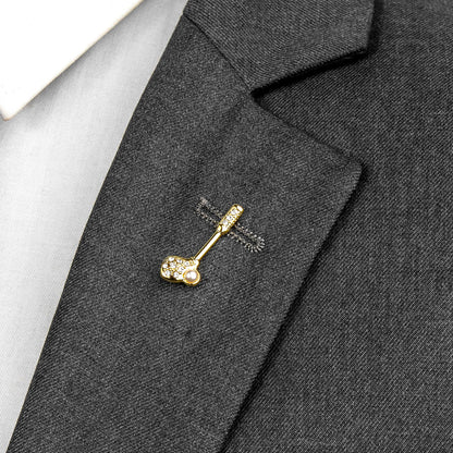 Golf club brooch for men