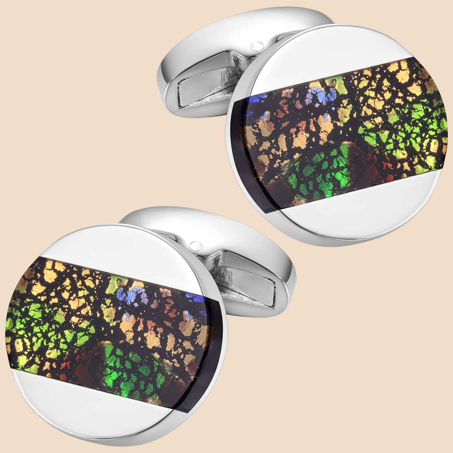 HAWSON Fancy Glazed Stone Cufflinks