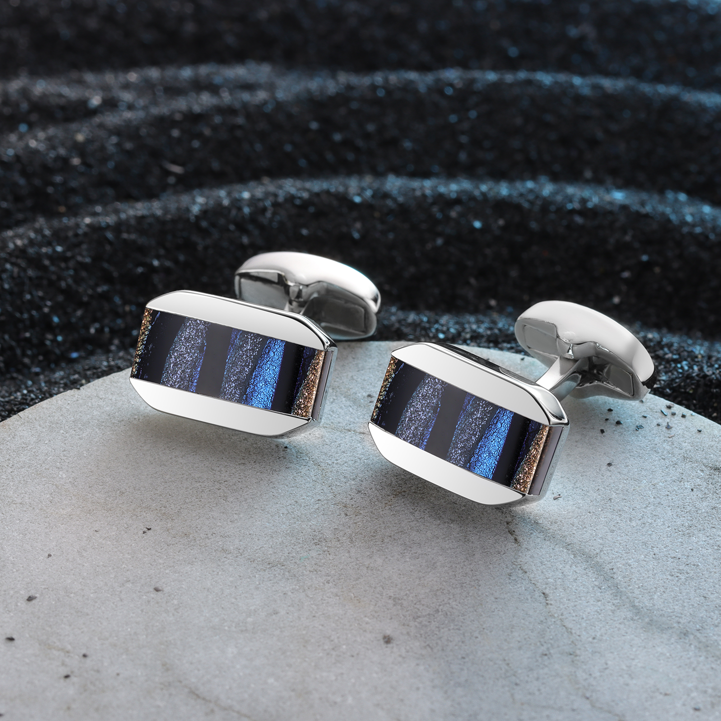 HAWSON Fancy Glazed Stone Cufflinks