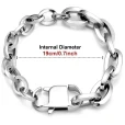 6Pcs Stainless Steel Chain Bracelet Set | Mixed Link Styles