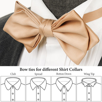 Apricot Bow Tie Adjustable Bow Tie Mens Adult Bowtie