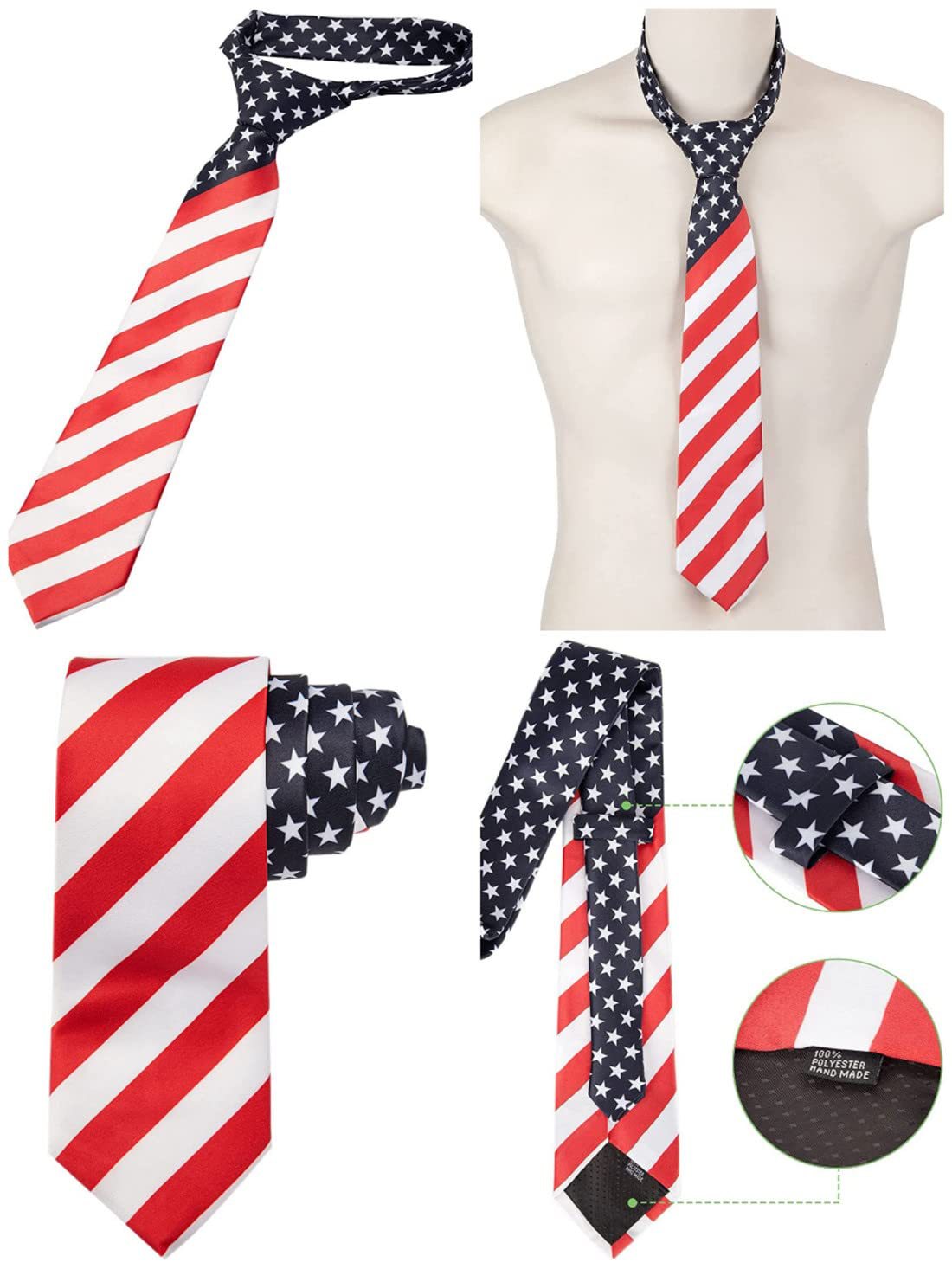 American Flag Patriotic Costume Set | Thigh High Socks + Suspender Bow Tie
