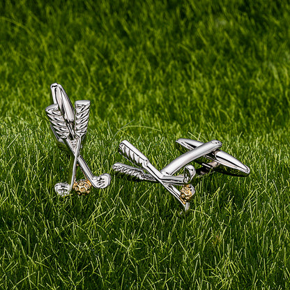 Golf club cufflinks for men