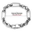 6Pcs Stainless Steel Chain Bracelet Set | Mixed Link Styles