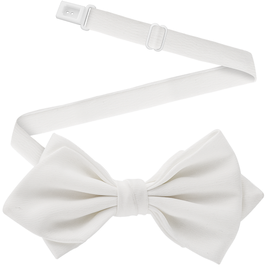 White Bow Tie Adjustable Bow Tie Mens Adult Bowtie