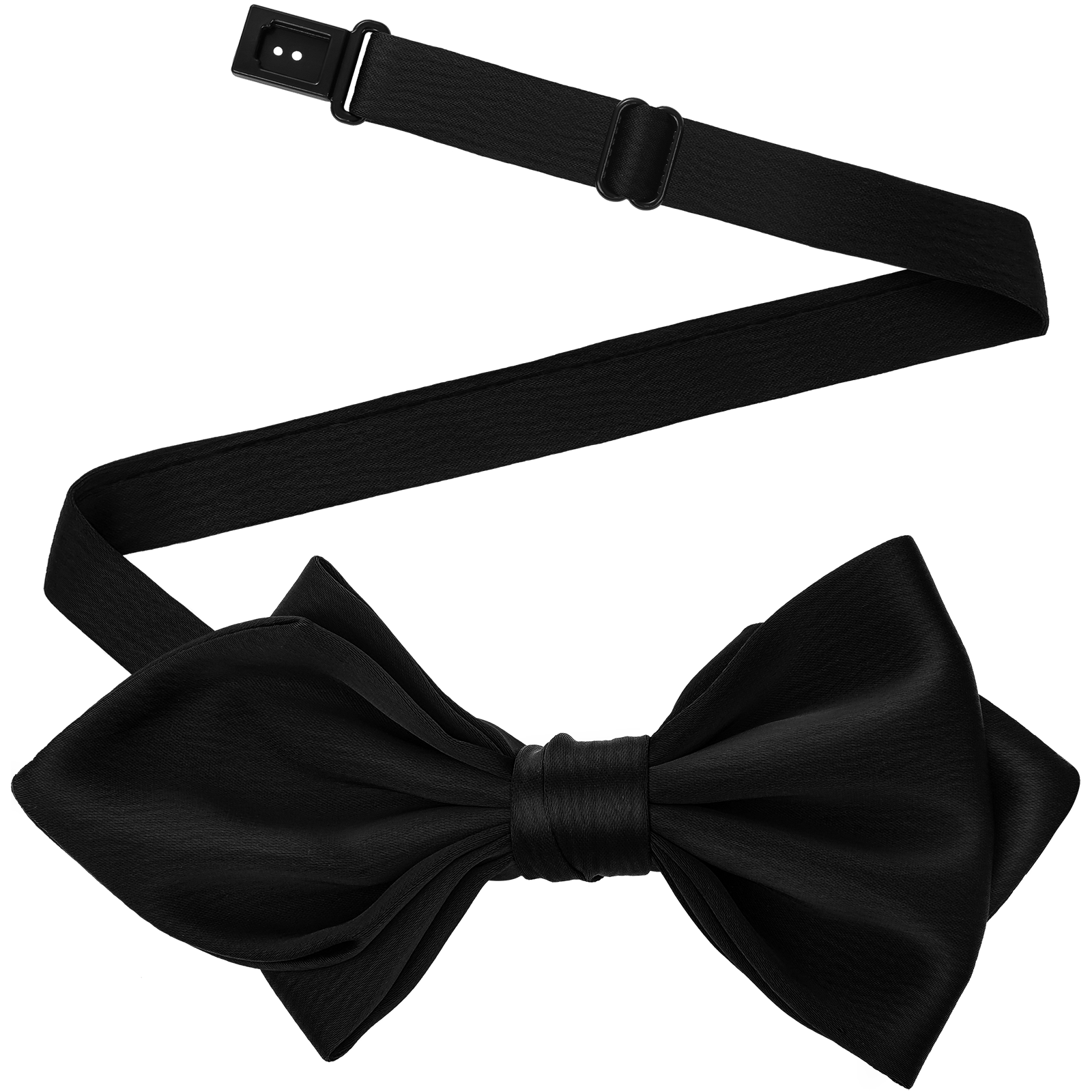 Black Bow Tie Adjustable Bow Tie Mens Adult Bowtie – Hawson