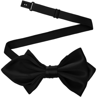 Black Bow Tie  Adjustable Bow Tie Mens Adult Bowtie