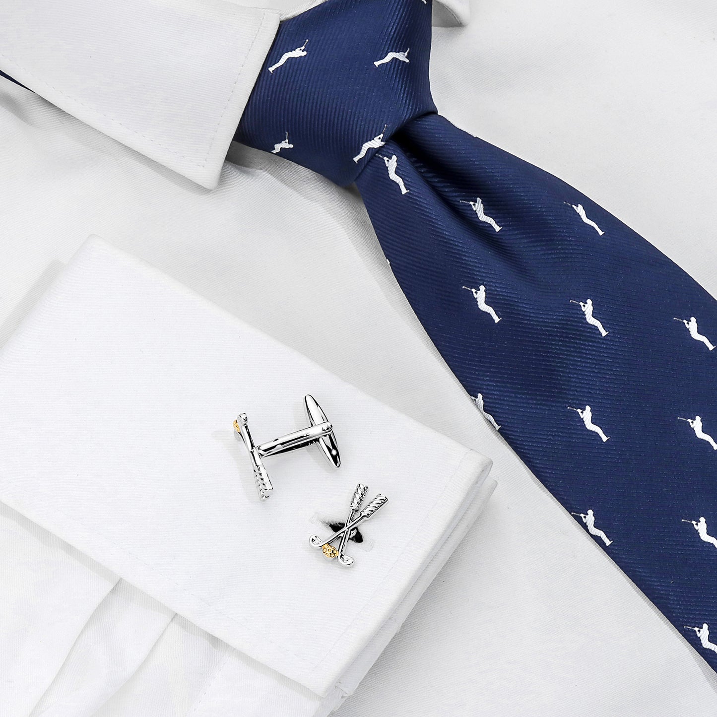 Golf club cufflinks for men