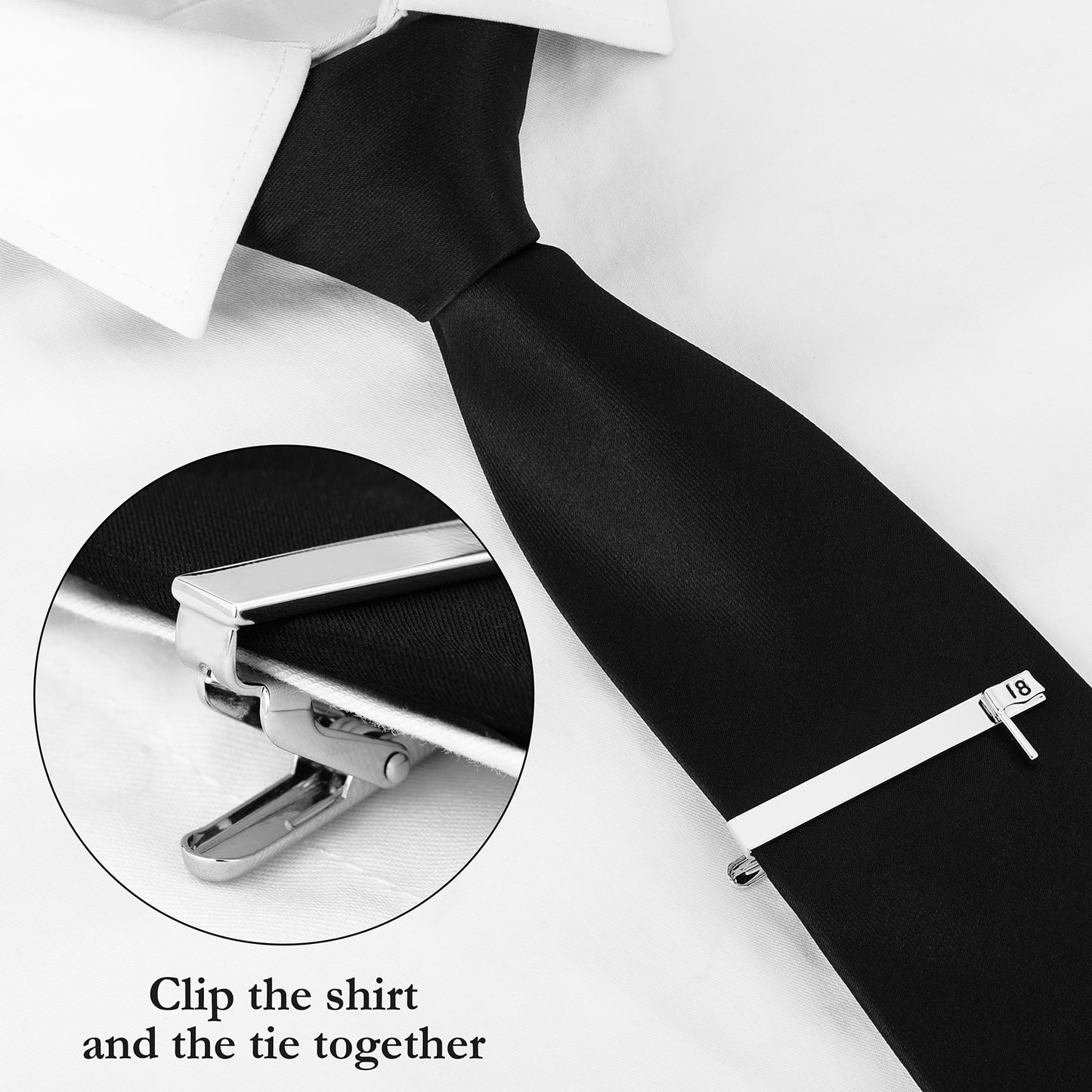 2.2 inch Golf Ball Positioner Tie Clip for men