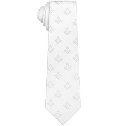 Freemason Masonic neckties for men ,White Masonic neckties Gifts for Men