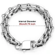6Pcs Stainless Steel Chain Bracelet Set | Mixed Link Styles
