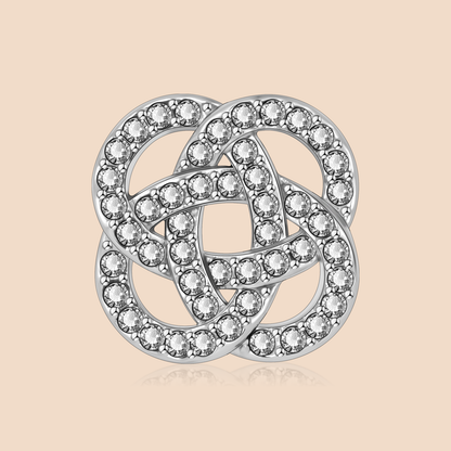 HAWSON Crystal Knot Flower Lapel Pin