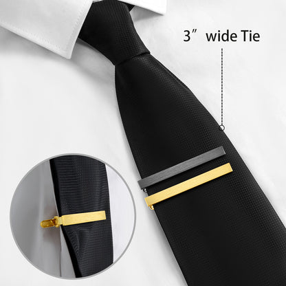 HAWSON 2.5 Inch Tie Clip Sets for Men