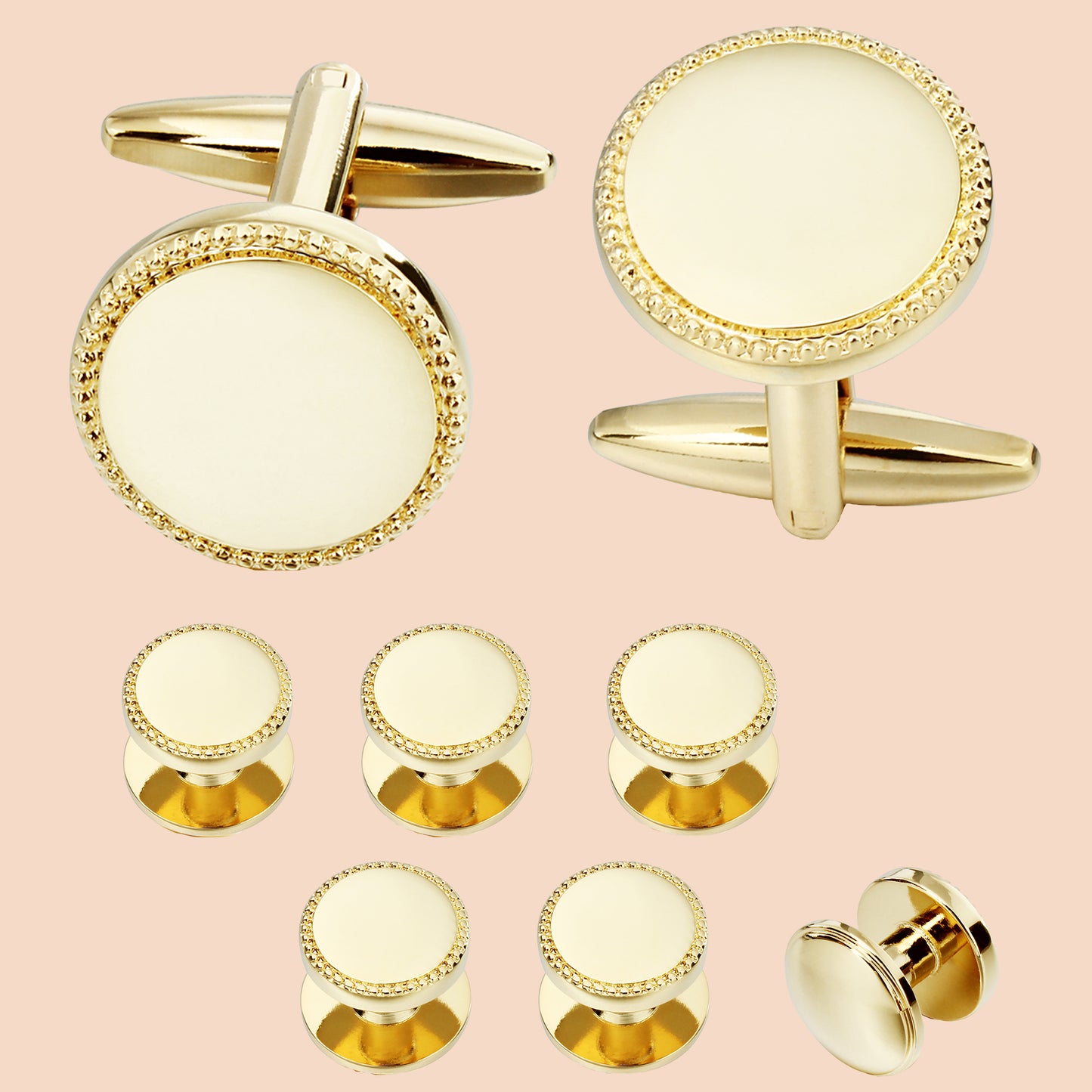 HAWSON Shinny Cufflinks and Studs Set for Men