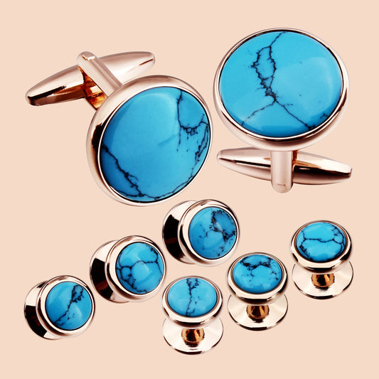 HAWSON Mother of Pearl Cufflinks and Studs for Men