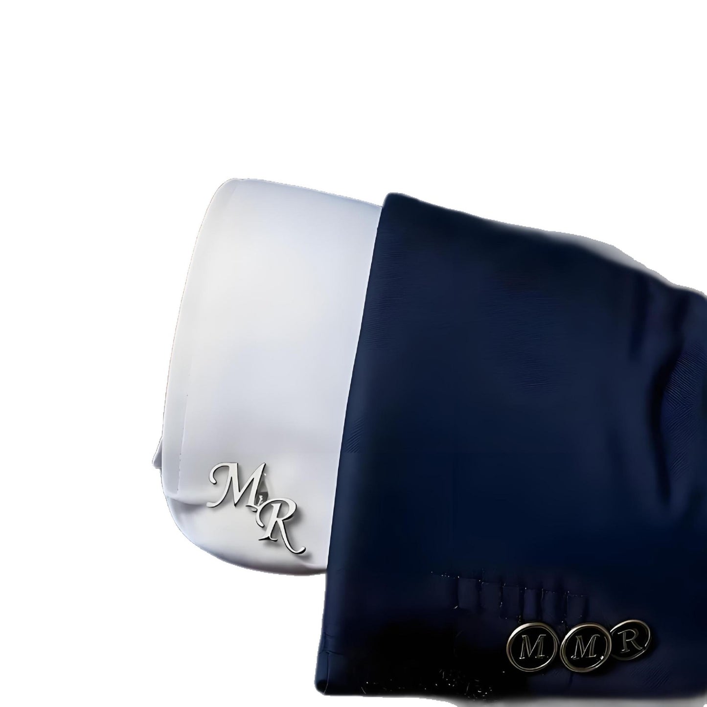 Custom Initial Cufflinks | Stainless Steel Personalized Monogram Cuff Links