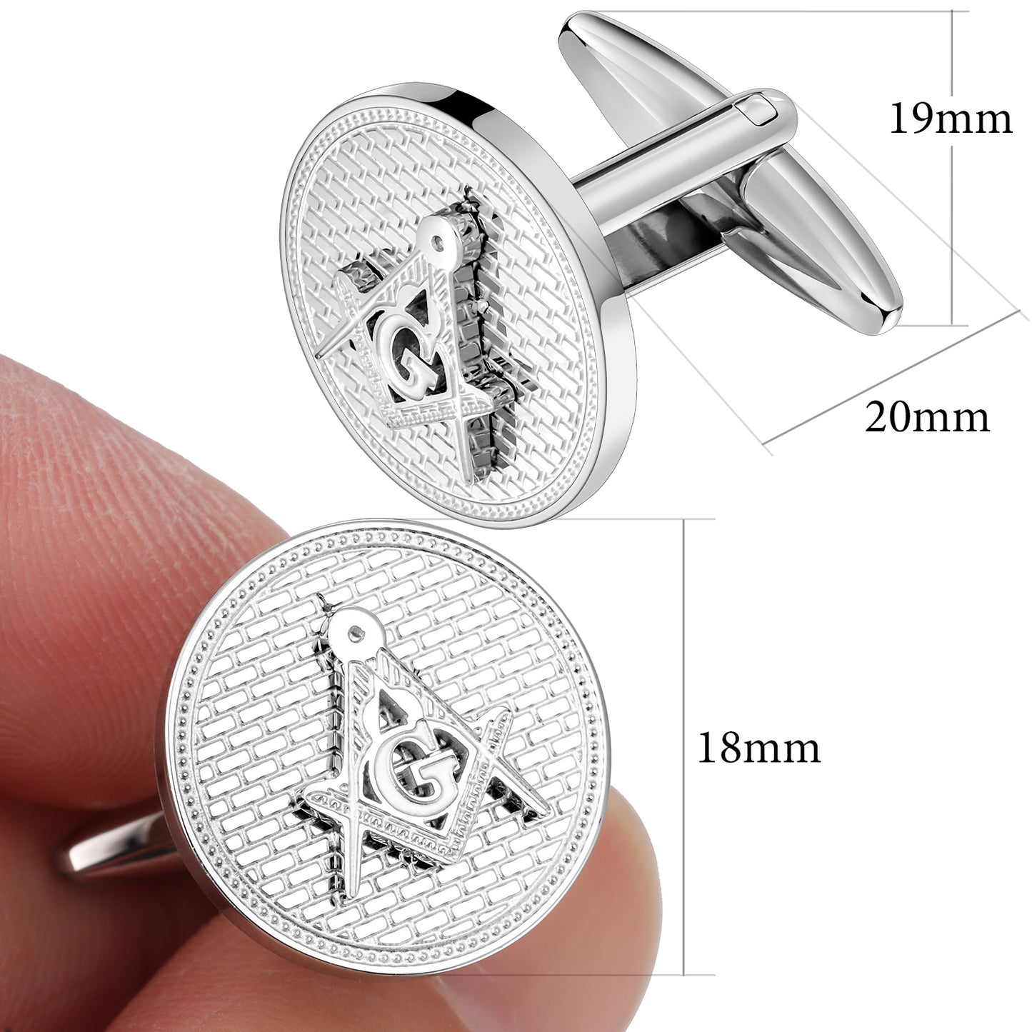 Freemason Masonic Stainless Steel cufflinks