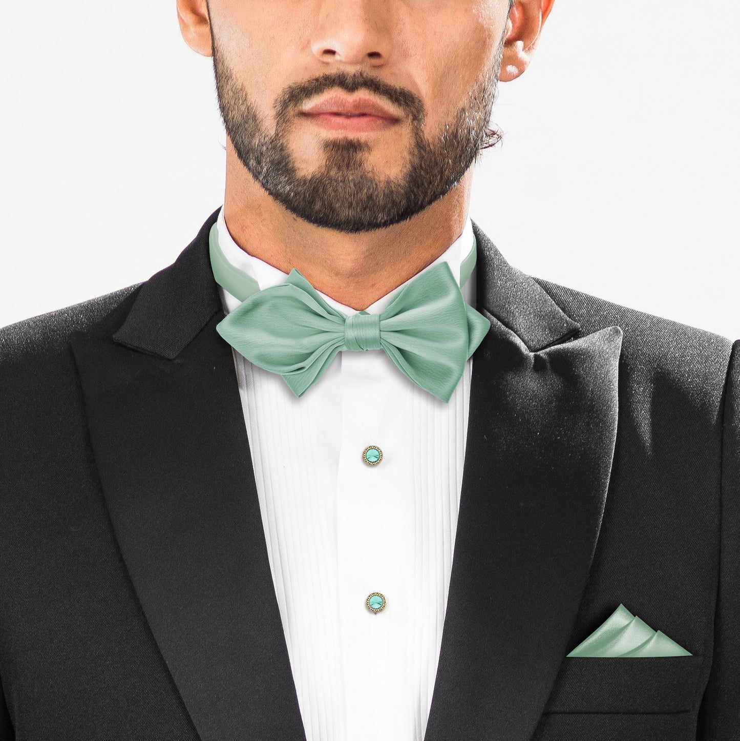 Light green Bow Tie Adjustable Bow Tie Mens Adult Bowtie