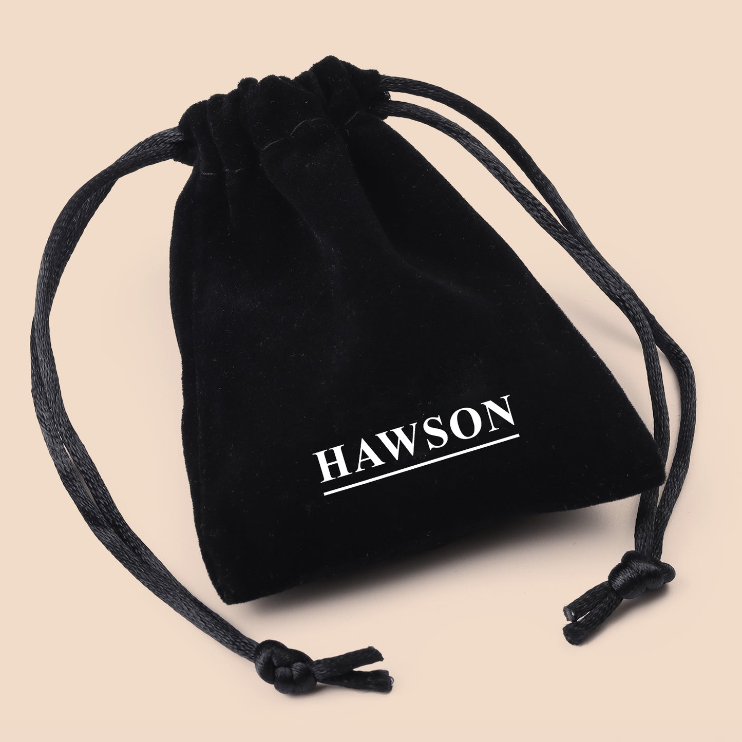 HAWSON Siver Tone Initial Cufflinks for Men