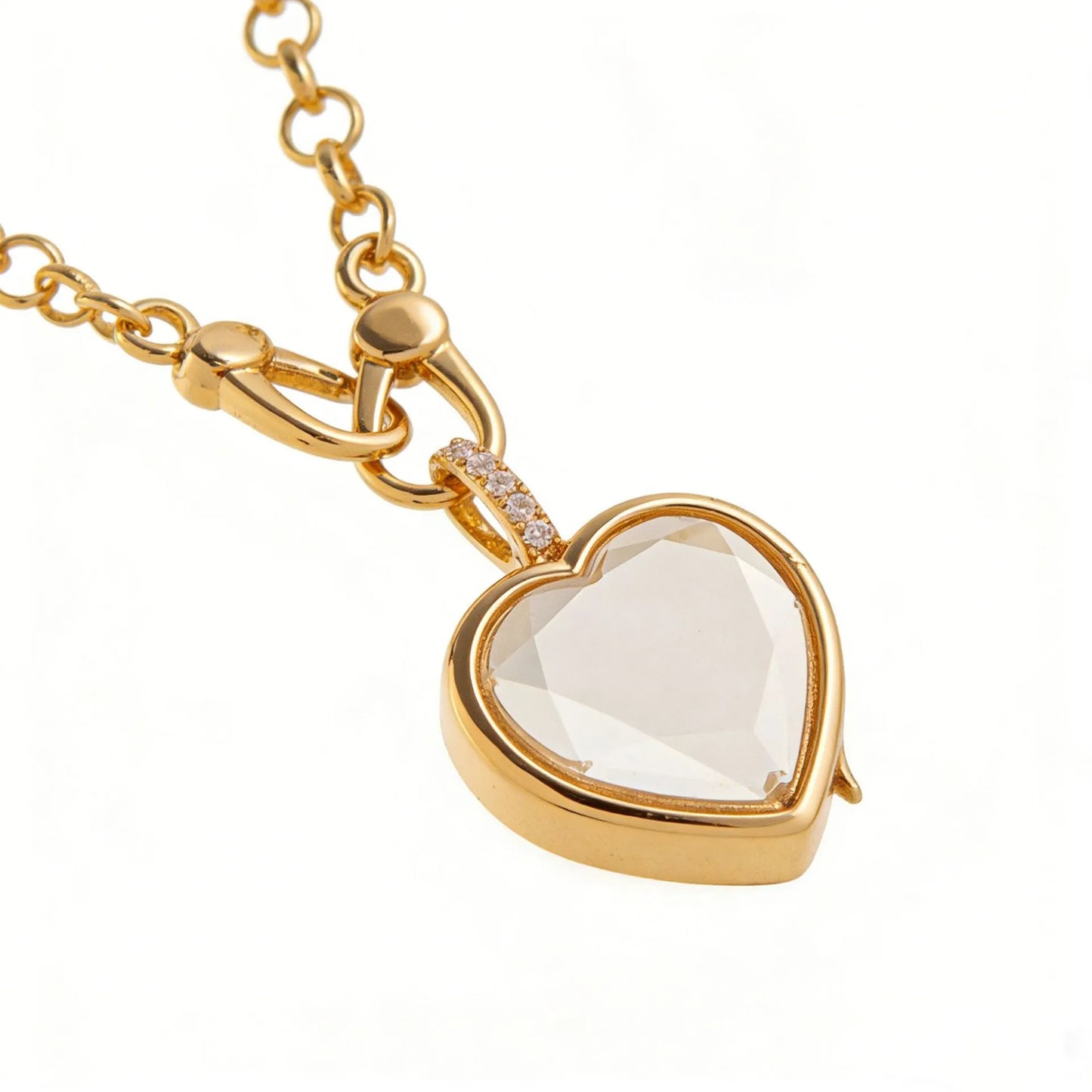 Openable Hollow Glass Locket Necklace - 14K Gold DIY Necklace