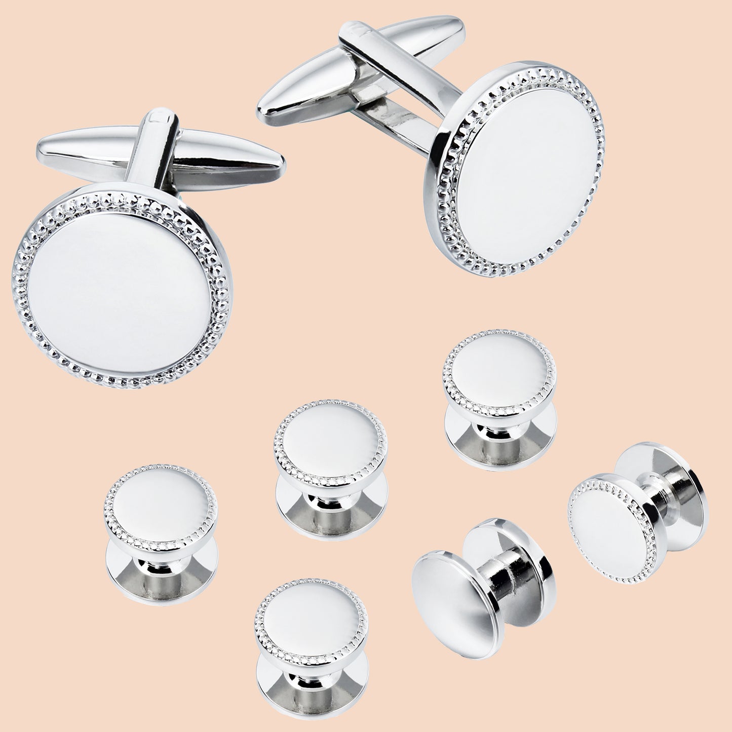 HAWSON Shinny Cufflinks and Studs Set for Men