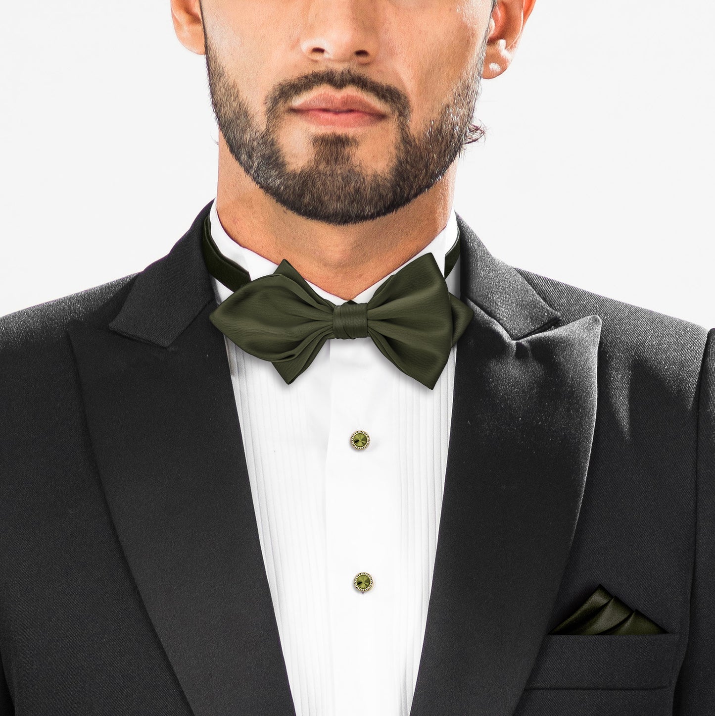 army green Bow Tie Adjustable Bow Tie Mens Adult Bowtie