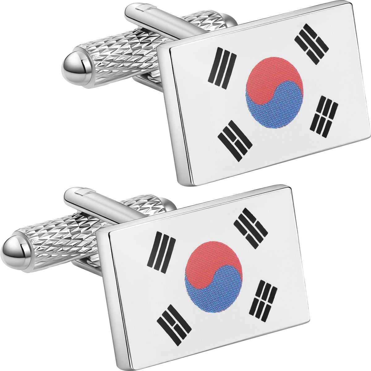 South Korea Flag Cufflinks, Korean Taegeukgi Enamel Cuff Links Men Formal Wedding Business Shirt Gift
