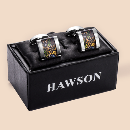 HAWSON  Fancy Glazed Stone Cufflinks