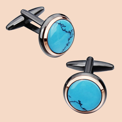 HAWSON Turquoise Cufflinks and Studs Set for Men
