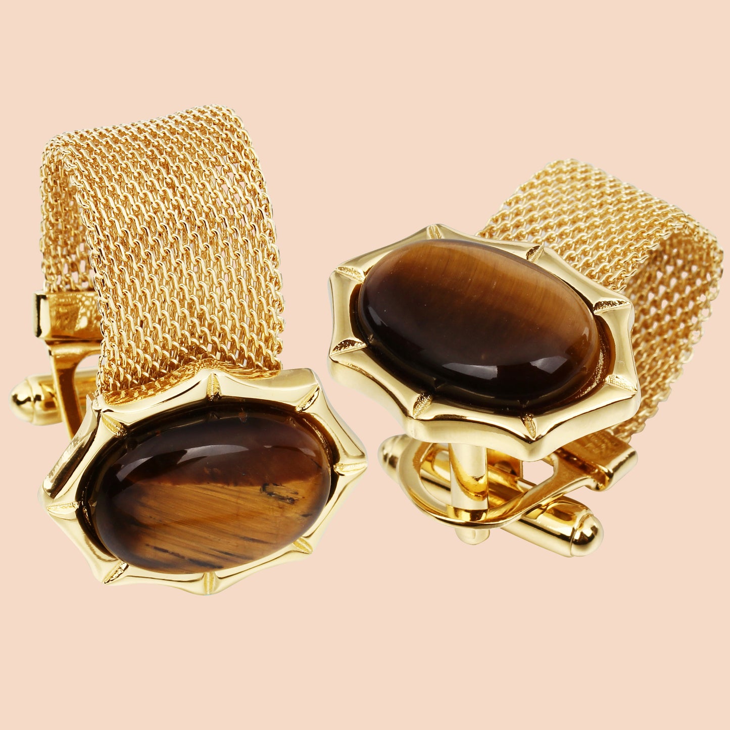 HAWSON Gemstone Cufflinks with Chain