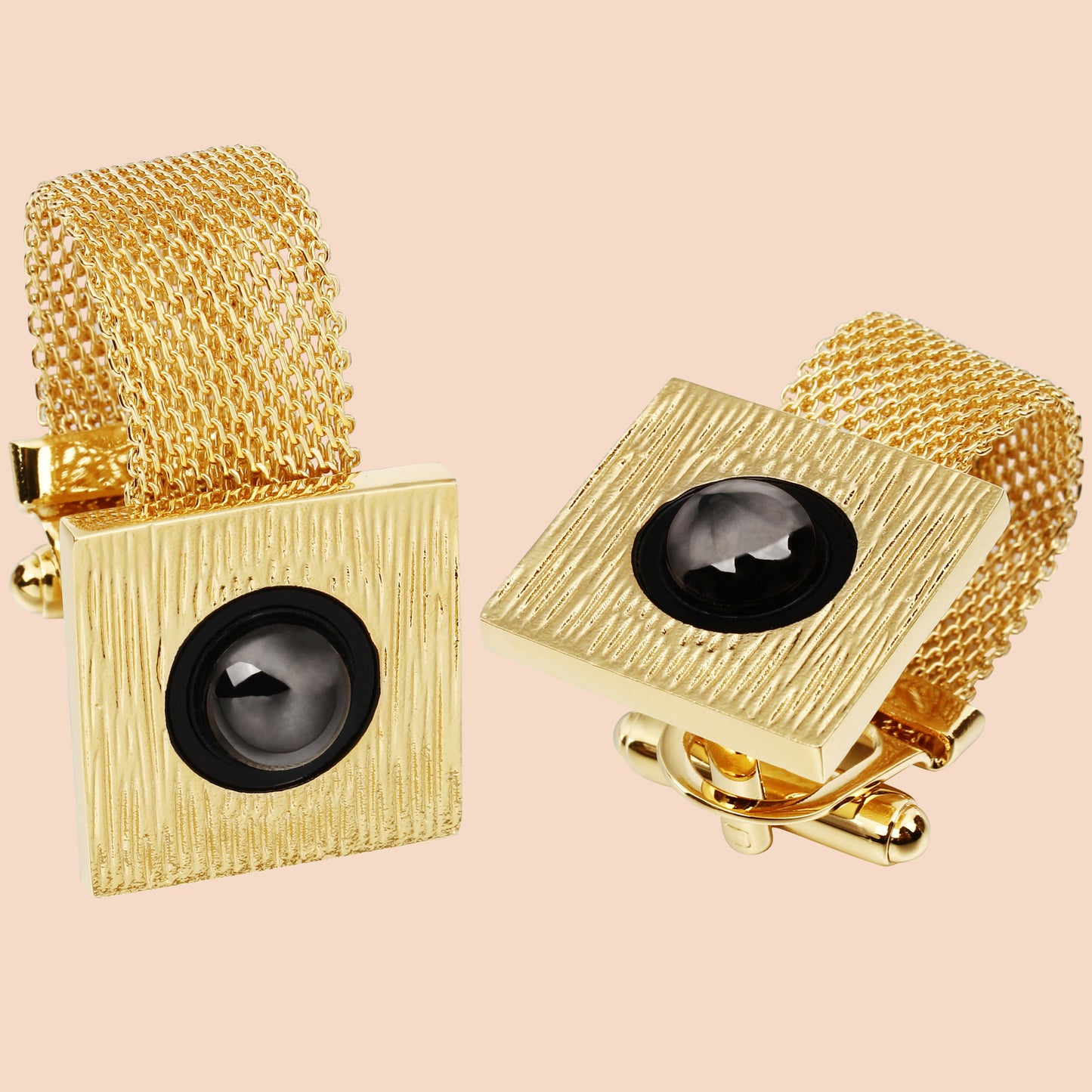 HAWSON Artificial Pearl Cufflinks with Chain