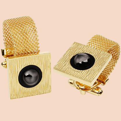 HAWSON Artificial Pearl Cufflinks with Chain