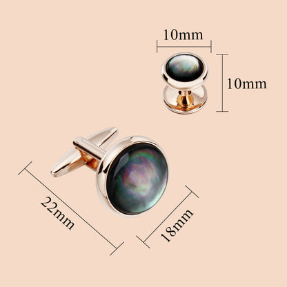 HAWSON Mother of Pearl Cufflinks and Studs for Men