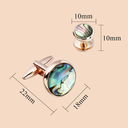 HAWSON Mother of Pearl Cufflinks and Studs for Men