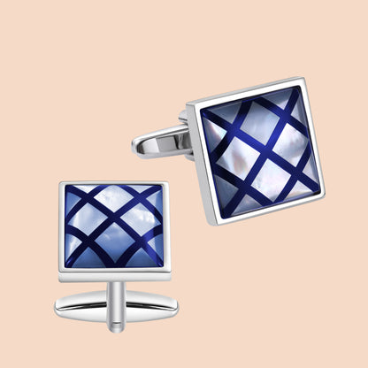 HAWSON Mother of Pearl Stone Cufflinks for Men