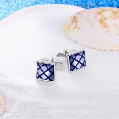 HAWSON Mother of Pearl Stone Cufflinks for Men