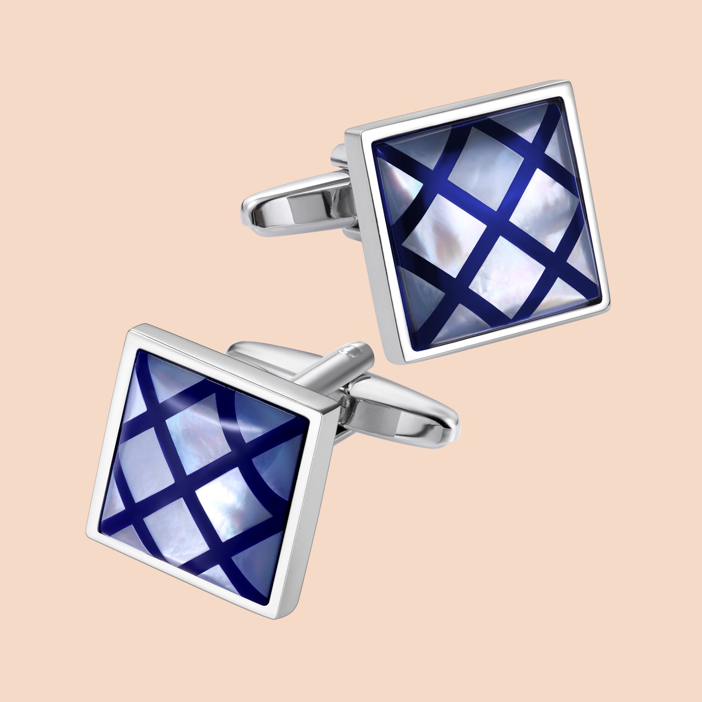 HAWSON Mother of Pearl Stone Cufflinks for Men