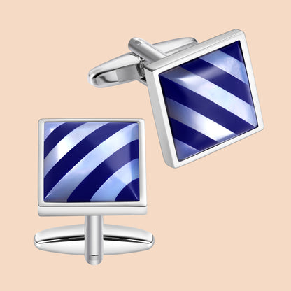 HAWSON Mother of Pearl Stone Cufflinks for Men