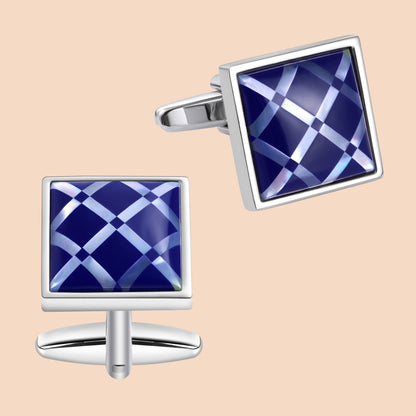 HAWSON Mother of Pearl Stone Cufflinks for Men