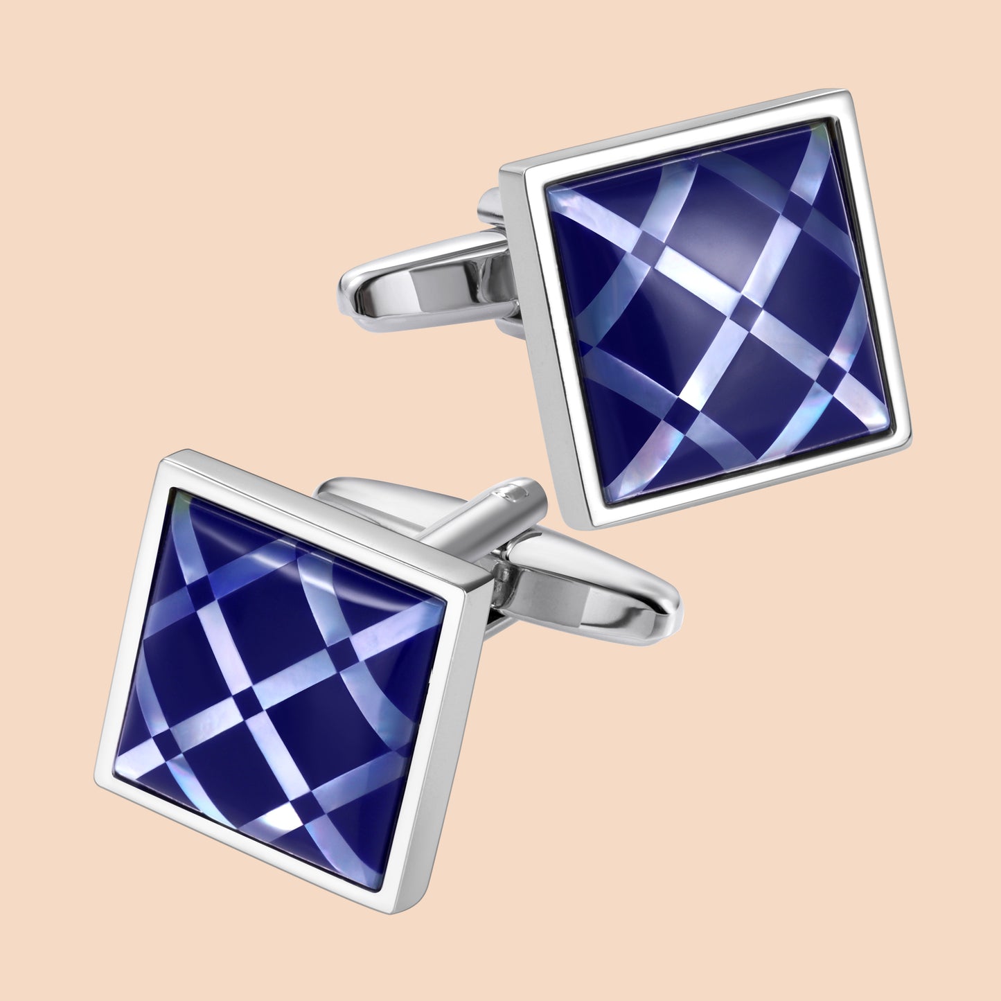 HAWSON Mother of Pearl Stone Cufflinks for Men