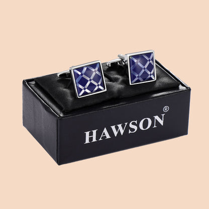 HAWSON Mother of Pearl Stone Cufflinks for Men