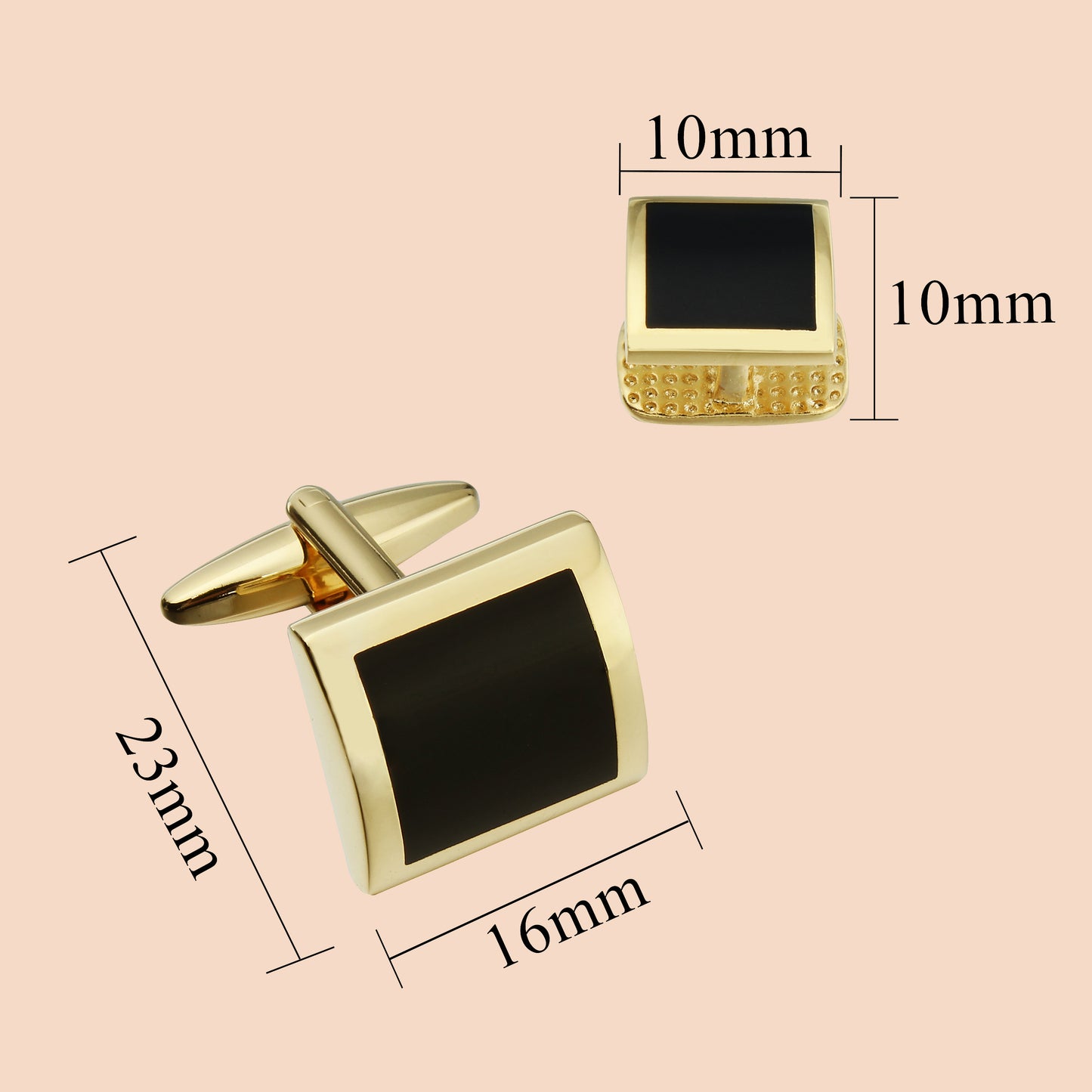 HAWSON Square-Shaped Mother of Pearl Cufflinks and Studs for Men