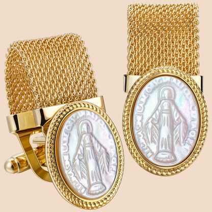 HAWSON Religious Cufflinks with Chain