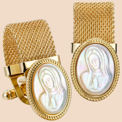 HAWSON Religious Cufflinks with Chain