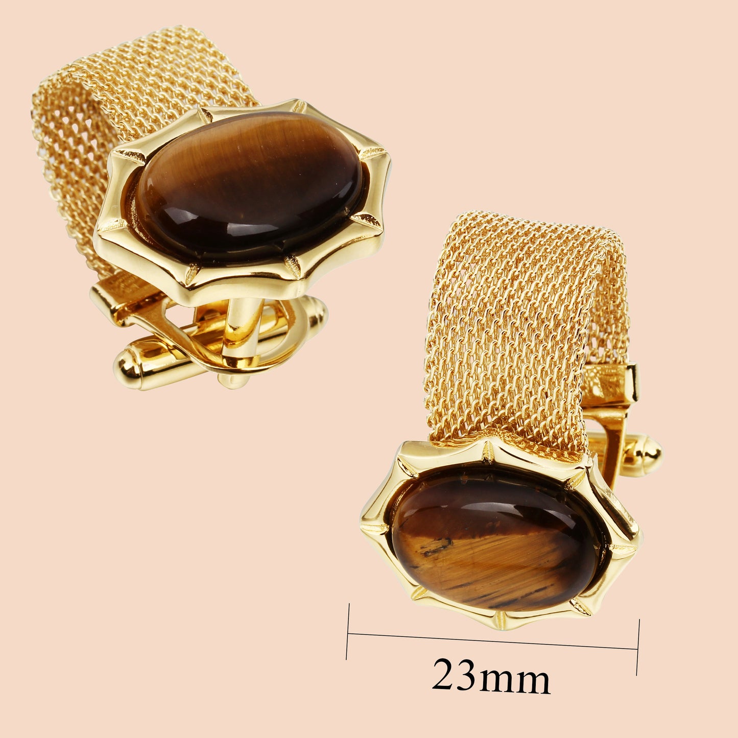 HAWSON Gemstone Cufflinks with Chain